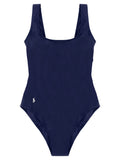 Polo Ralph Lauren Blue Nylon One-Piece Swimsuit