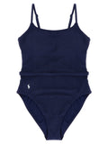 Polo Ralph Lauren Blue Polyester One-Piece Swimsuit