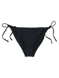 Maillot de bain bikini Ralph Lauren en polyester recyclé noir, avec détails élégants et logo Polo Ralph Lauren visible.