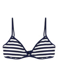 Maillot de bain bikini en nylon bleu Polo Ralph Lauren, avec design classique et logo brodé visible sur le haut.