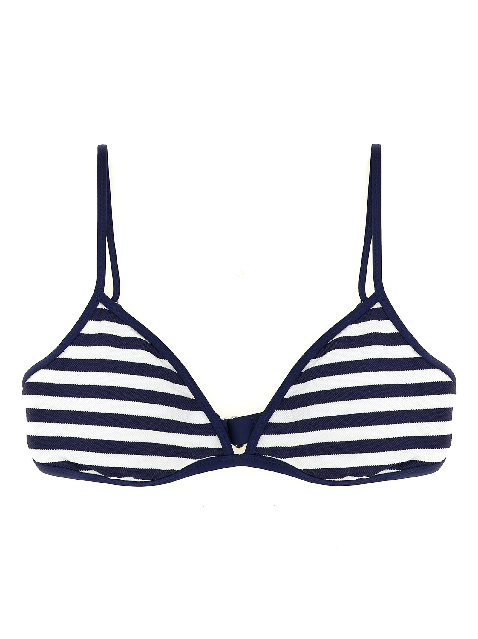 Maillot de bain bikini en nylon bleu Polo Ralph Lauren, avec design classique et logo brodé visible sur le haut.