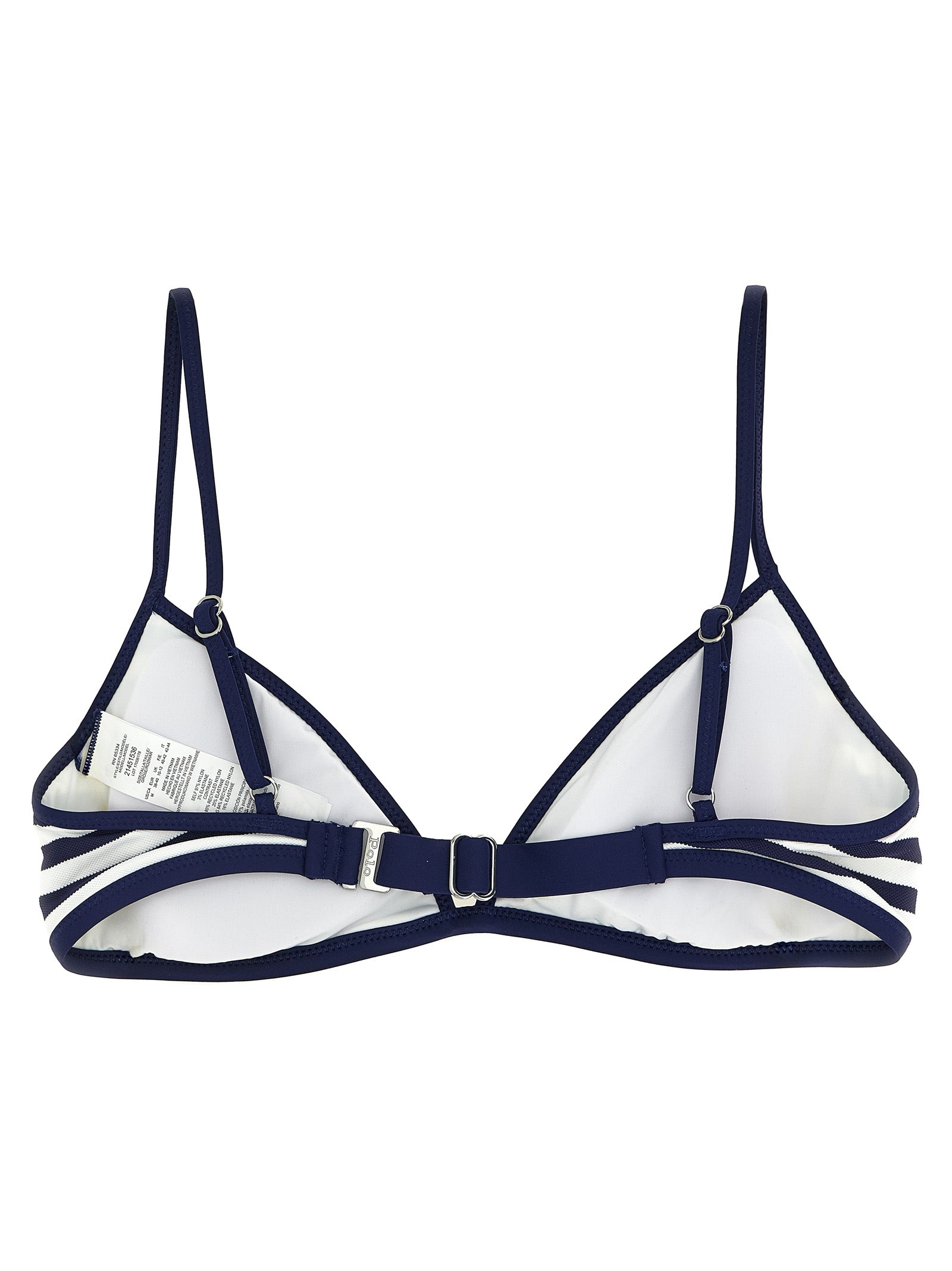 Maillot de bain bikini en nylon bleu Polo Ralph Lauren avec design classique et détails élégants.