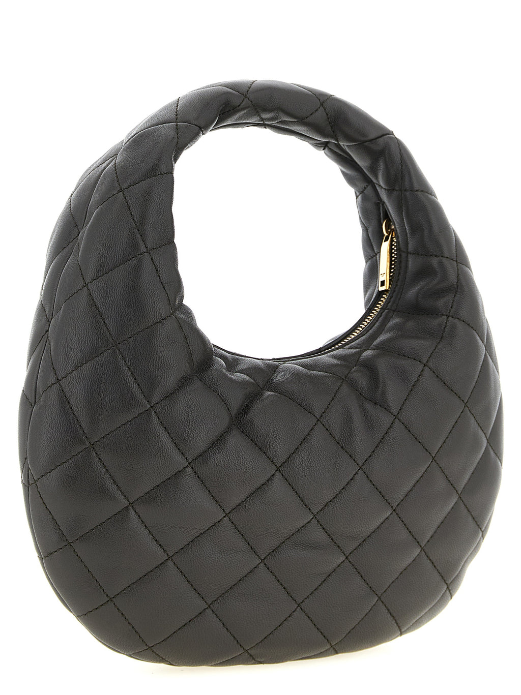 Sac à main en cuir d'agneau marron de Saint Laurent, élégant et sophistiqué, avec détails de finition raffinés.