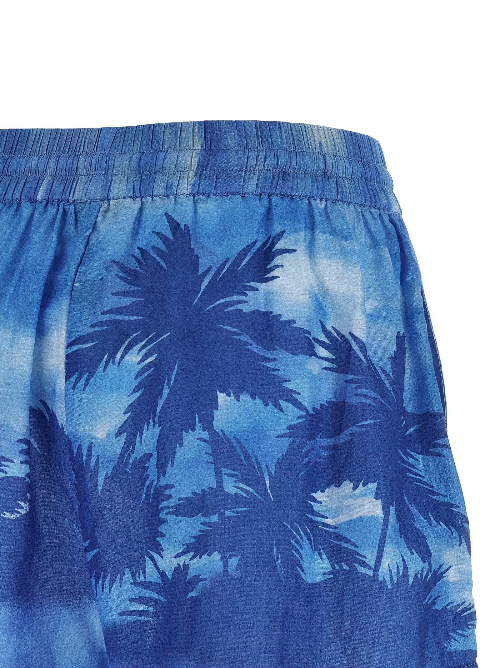 Shorts en coton bleu Polo Ralph Lauren, style décontracté avec ceinture et poches, parfaits pour l'été.