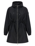 Doudoune Canada Goose noire en polyamide, longueur mi-saison, avec capuche et fermeture éclair, pour homme ou femme.