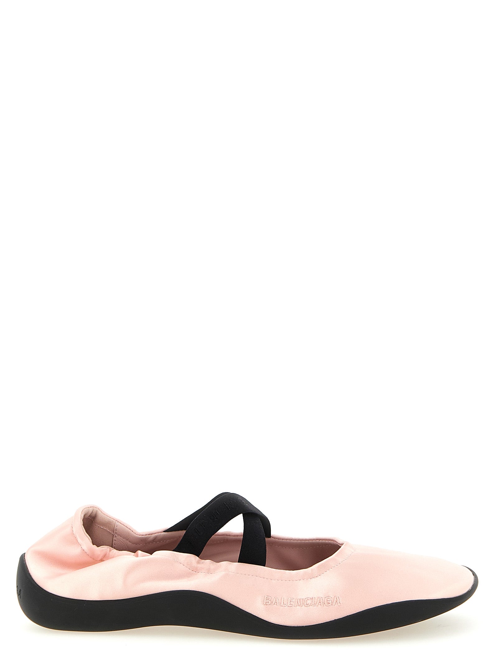 Chaussures ballerines multicolores en polyester Balenciaga, style élégant et moderne, visibles sous tous les angles.