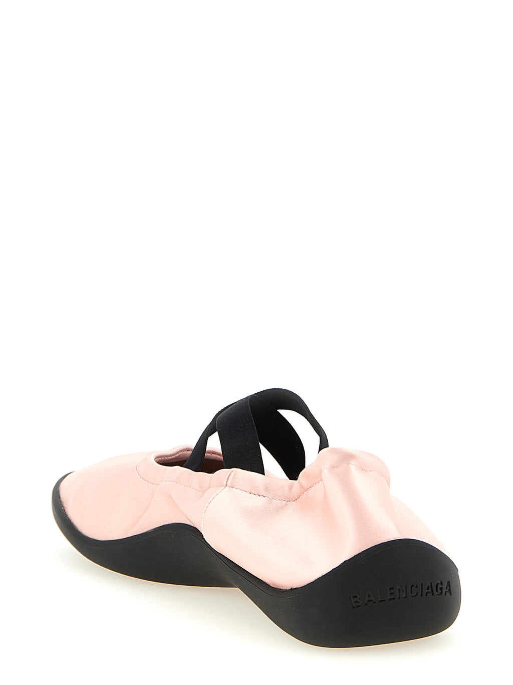 Chaussures ballerines Balenciaga en polyester multicolore, élégantes et confortables, vues de face sur fond blanc.
