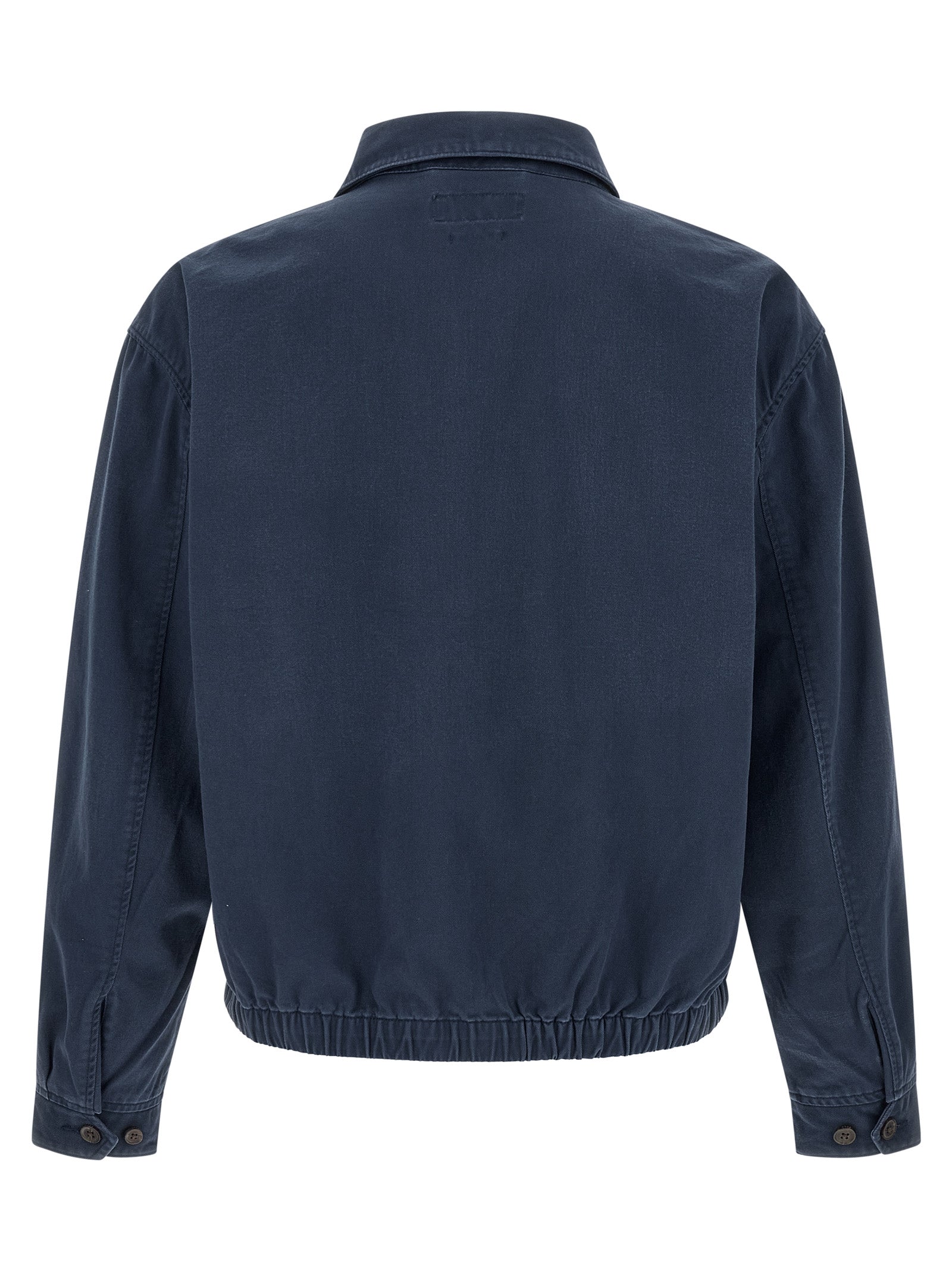 Veste longue en coton bleu de Polo Ralph Lauren, style décontracté et élégant pour homme.