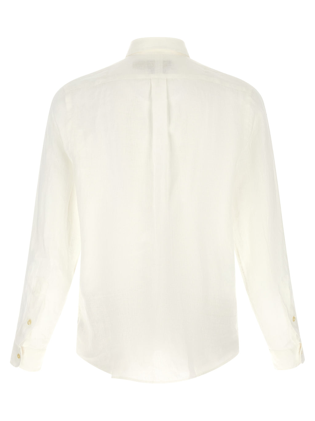 Chemise en lin blanche Polo Ralph Lauren, élégante blouse légère avec col et manches longues, idéale pour un style décontracté-chic.