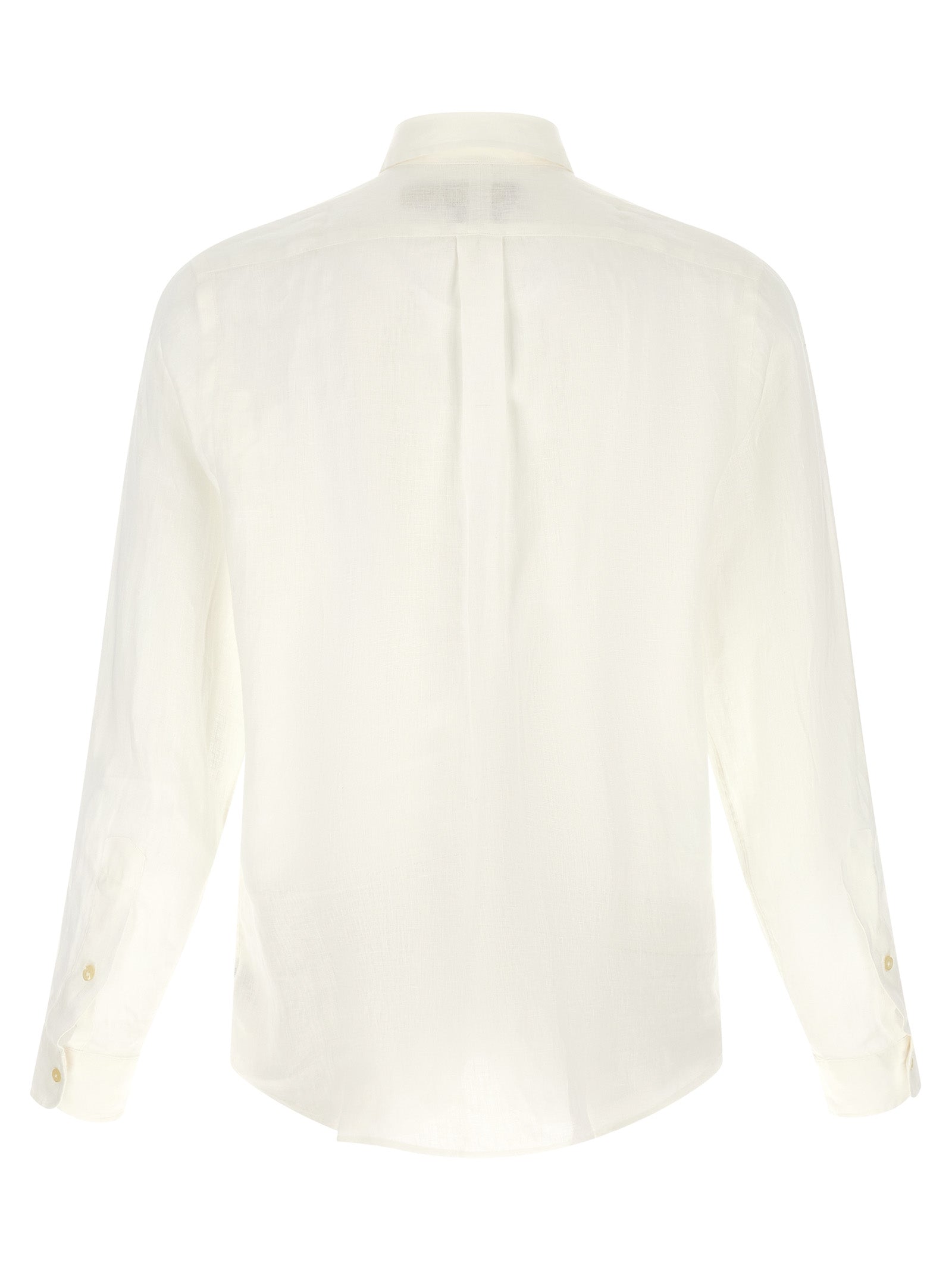 Chemise en lin blanche Polo Ralph Lauren, élégante blouse légère avec col et manches longues, idéale pour un style décontracté-chic.