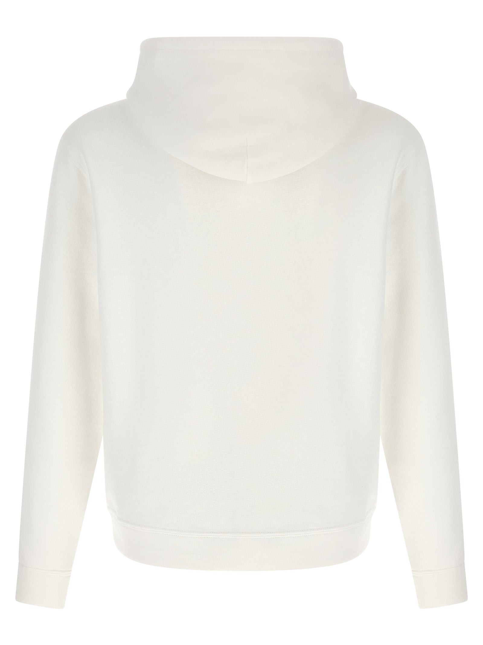 Sweat-shirt en coton blanc Polo Ralph Lauren, vue de face, avec col rond et logo discret sur la poitrine.