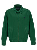 Veste en coton bicolore Polo Ralph Lauren, style décontracté avec col et fermeture éclair, vue de face.