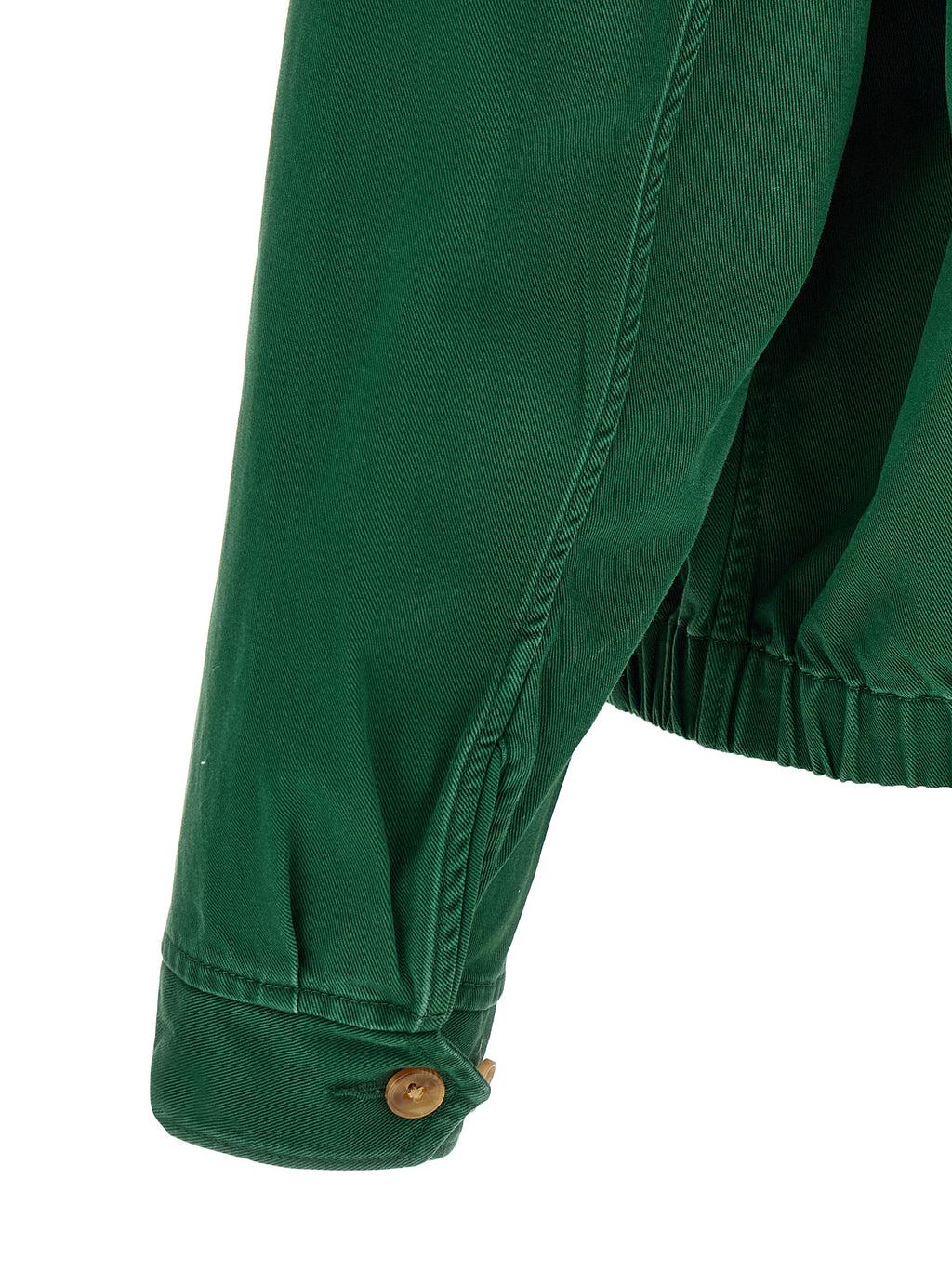 Veste en coton bicolore Polo Ralph Lauren avec col et fermeture, vue de face, tissu doux et coupe classique.