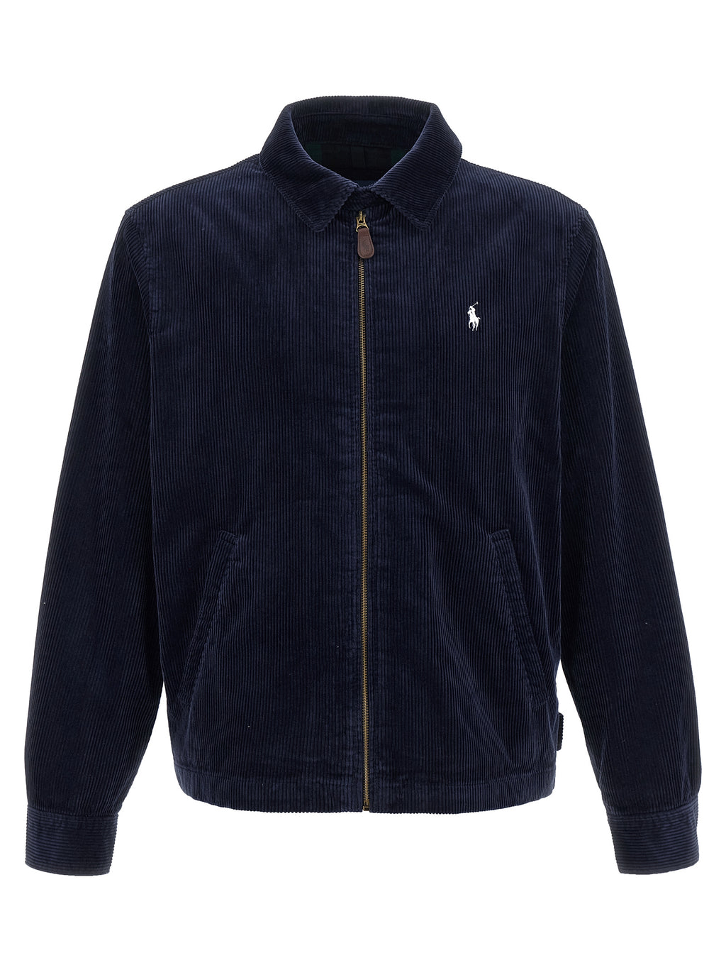 Polo Ralph Lauren Blaue lange Jacke aus Baumwolle