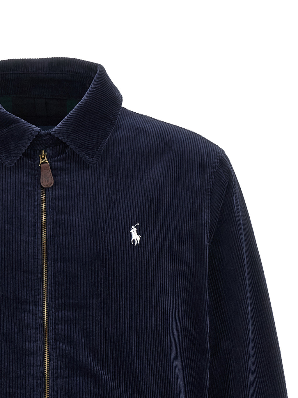Polo Ralph Lauren Blaue lange Jacke aus Baumwolle