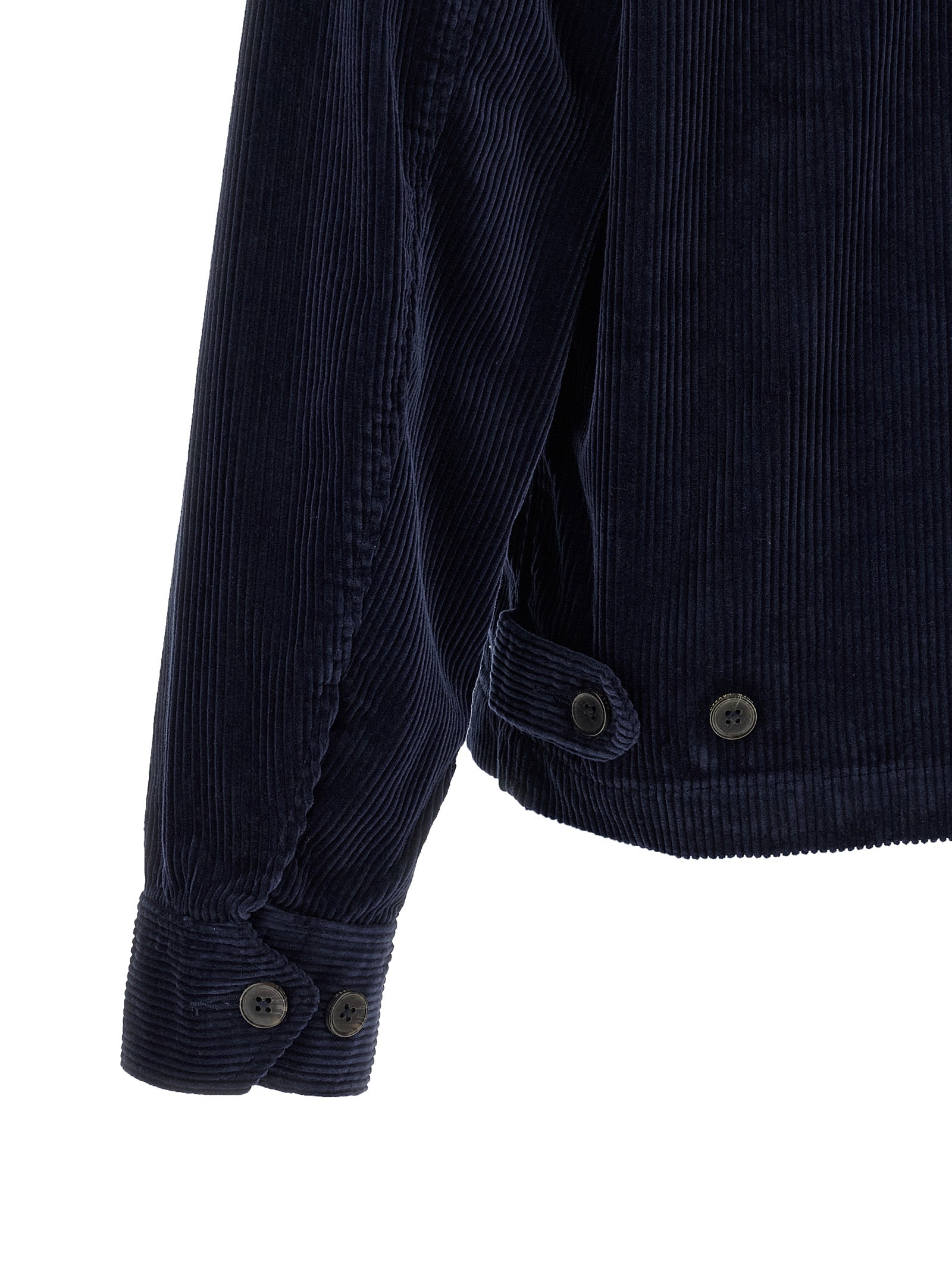 Polo Ralph Lauren Blaue lange Jacke aus Baumwolle