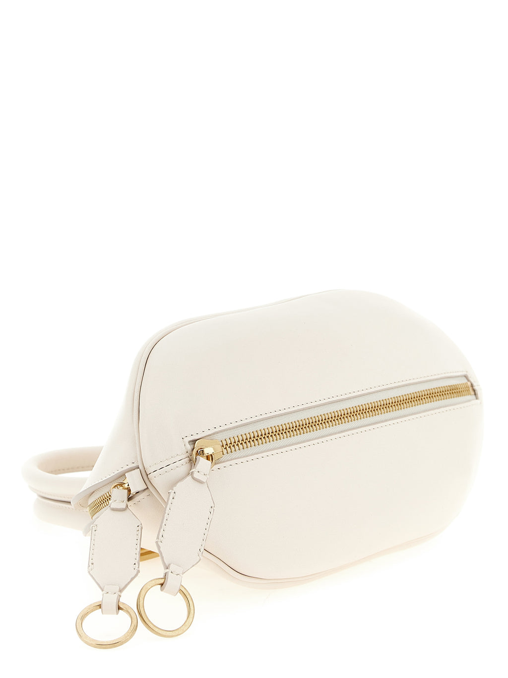 Sac à main Balenciaga en cuir de veau blanc, élégant et sophistiqué, avec détails modernes et finition soignée.