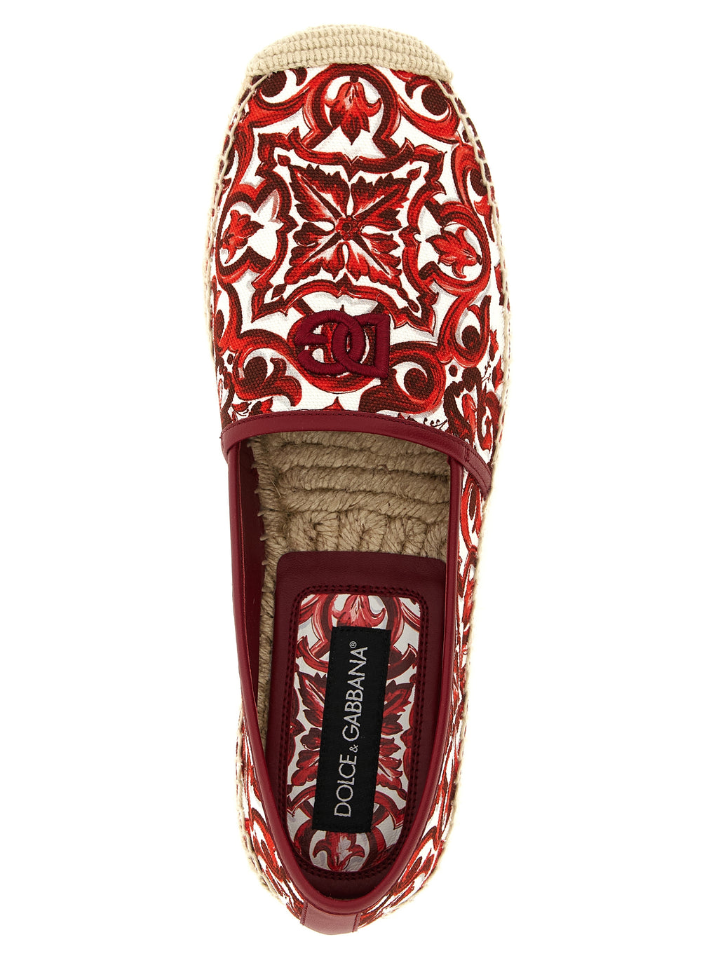 Espadrilles en coton multicolores de Dolce & Gabbana, chaussures décontractées avec semelle en corde et design vibrant.