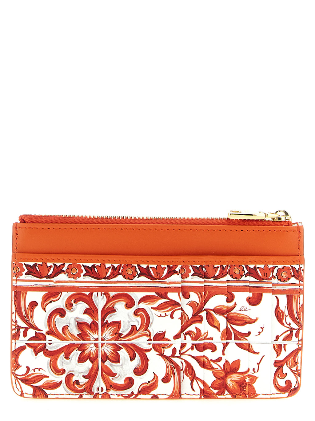 Dolce & Gabbana Orange Calfskin Cardholder