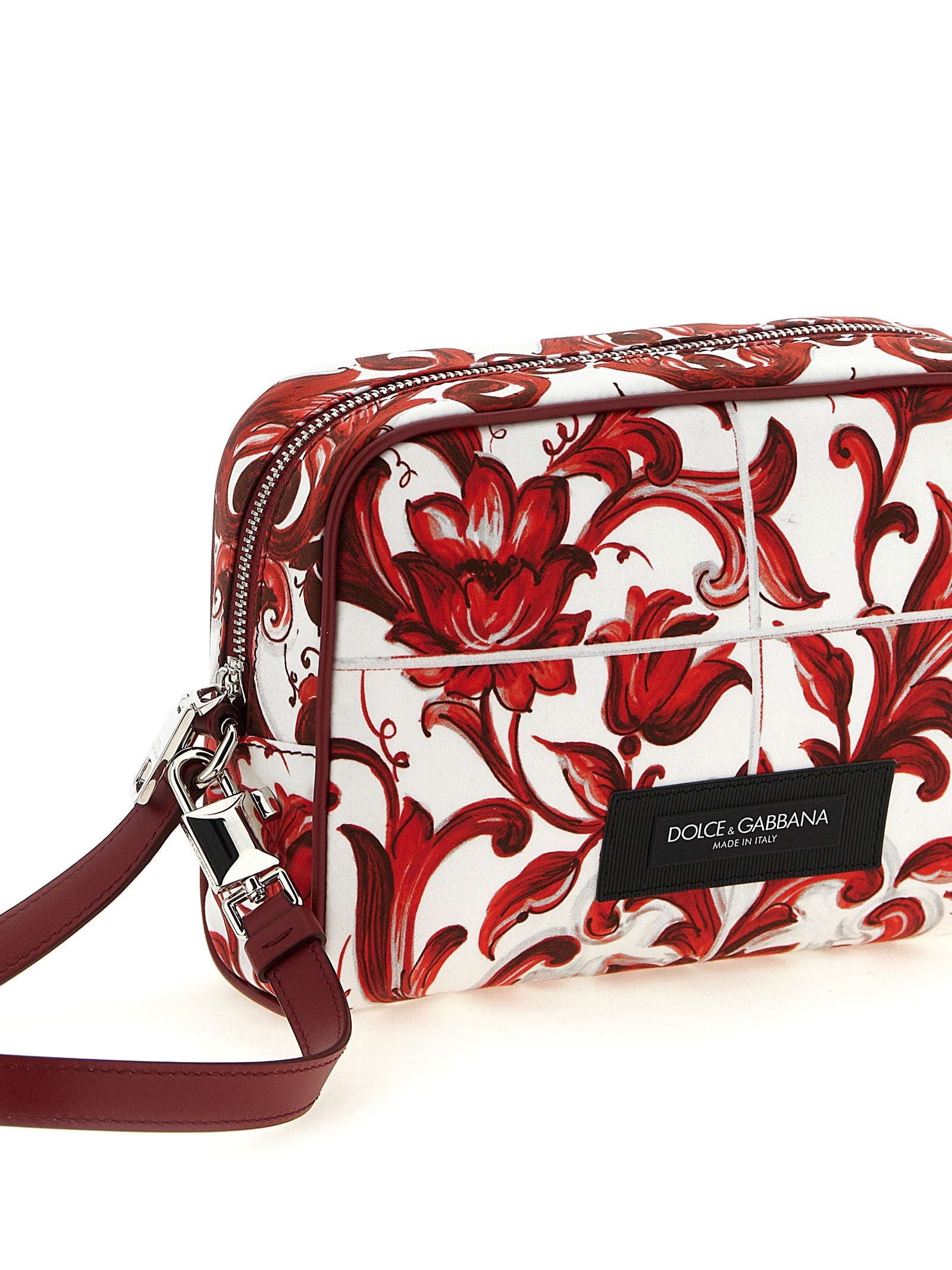 Sac à main en cuir de veau multicolore Dolce & Gabbana, élégant et coloré, avec détails sophistiqués.