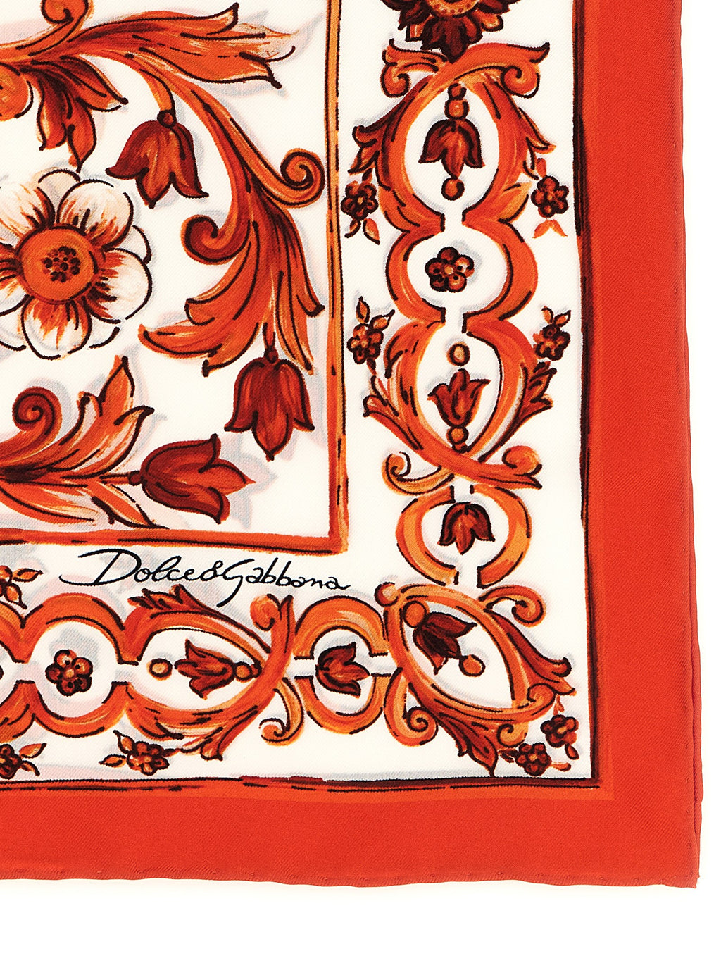 Dolce & Gabbana Orange Silk Foulard
