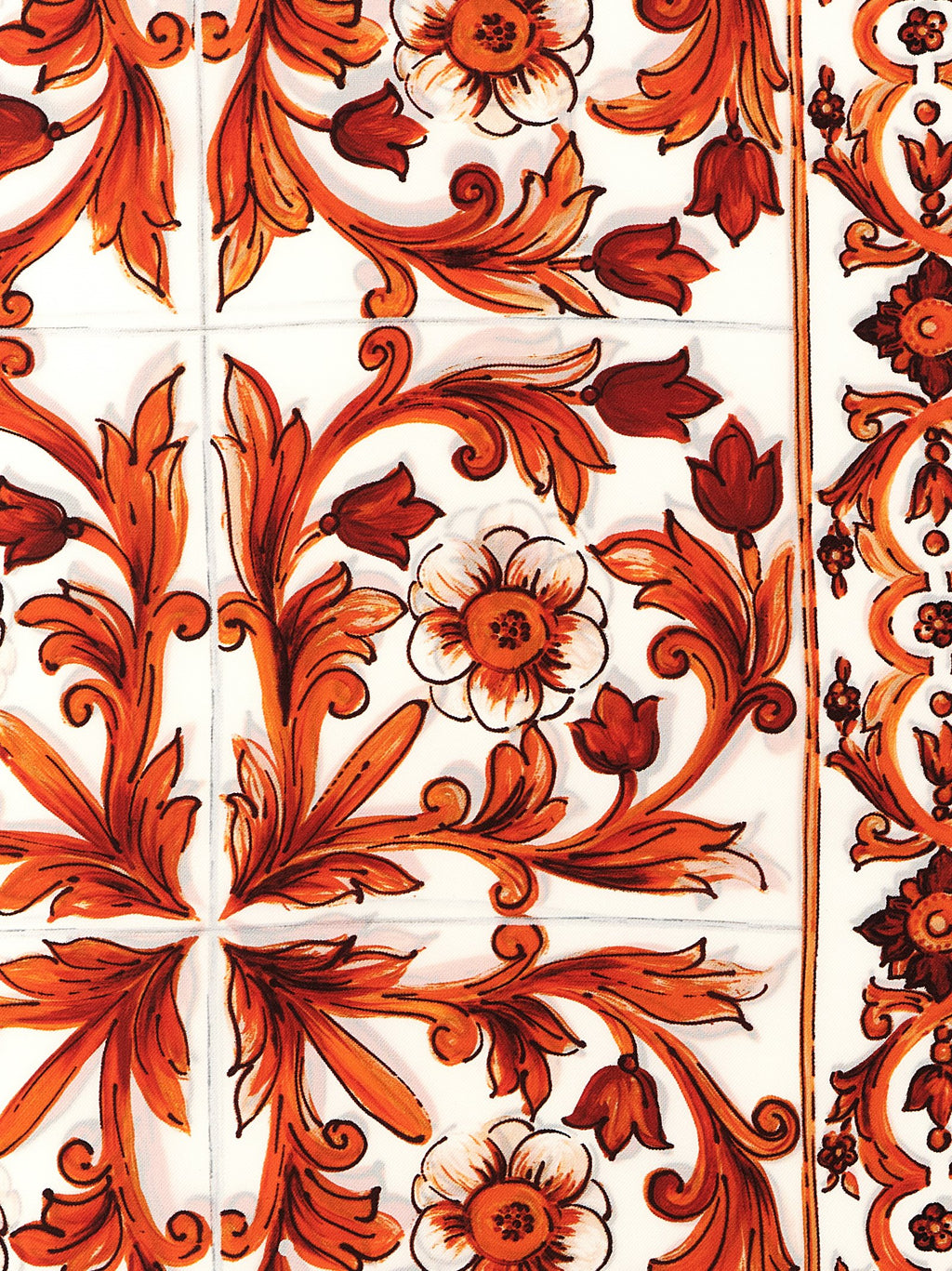 Dolce & Gabbana Orange Silk Foulard