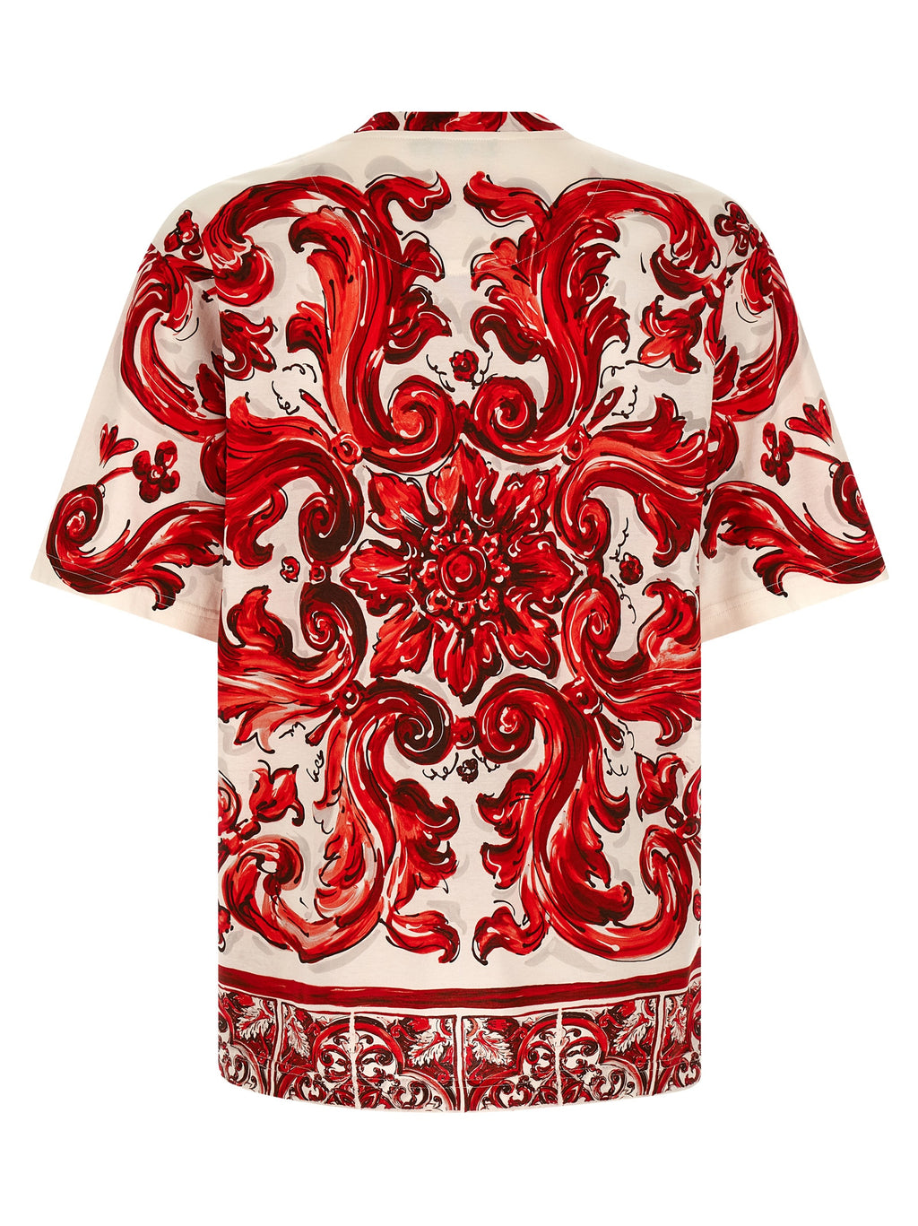 T-shirt en coton multicolore de Dolce & Gabbana, coupe décontractée et motif coloré, parfait pour un style élégant et casual.