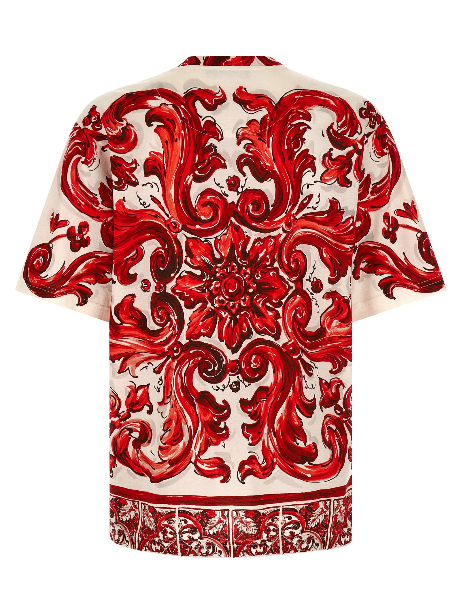 T-shirt en coton multicolore de Dolce & Gabbana, coupe décontractée et motif coloré, parfait pour un style élégant et casual.