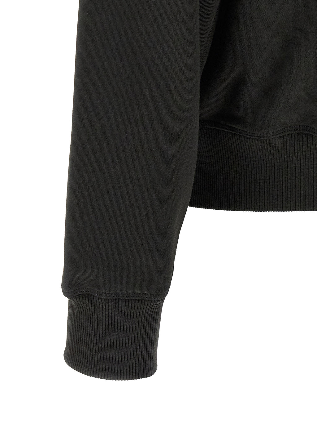 Sweat-shirt en coton noir Diesel, style décontracté, avec logo Diesel visible sur le devant, porté sur un modèle.