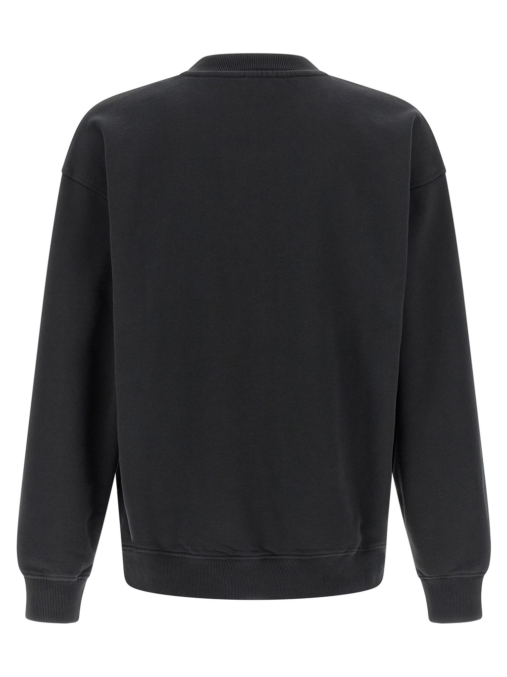 Sweat-shirt en coton noir Diesel pour homme, coupe décontractée et détails modernes visible sur l'image.