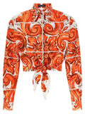 Dolce & Gabbana orangefarbene Baumwollbluse