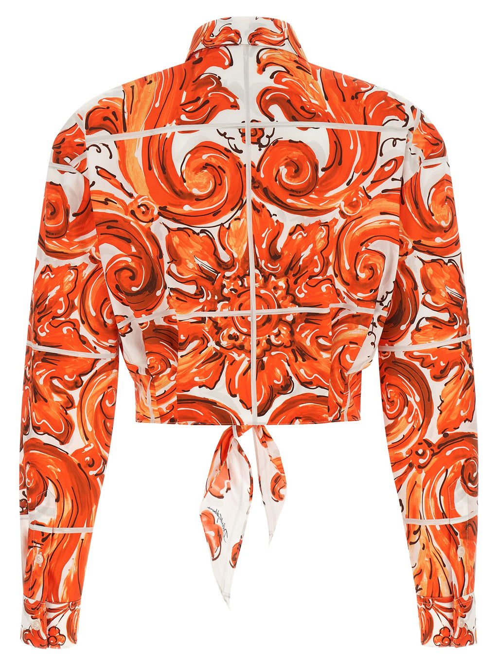 Dolce & Gabbana orangefarbene Baumwollbluse