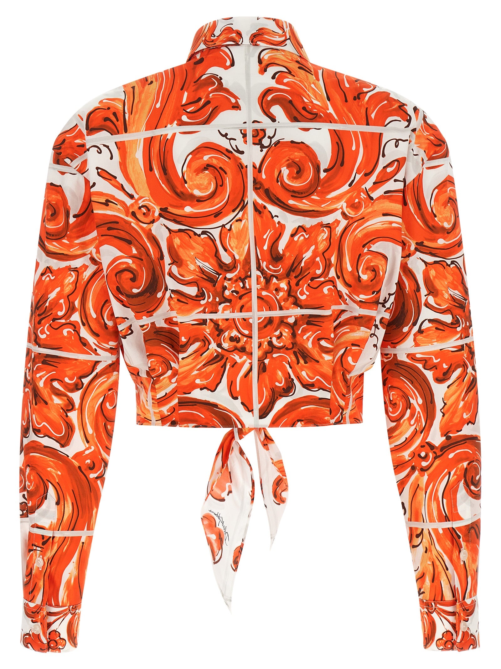 Dolce & Gabbana orangefarbene Baumwollbluse