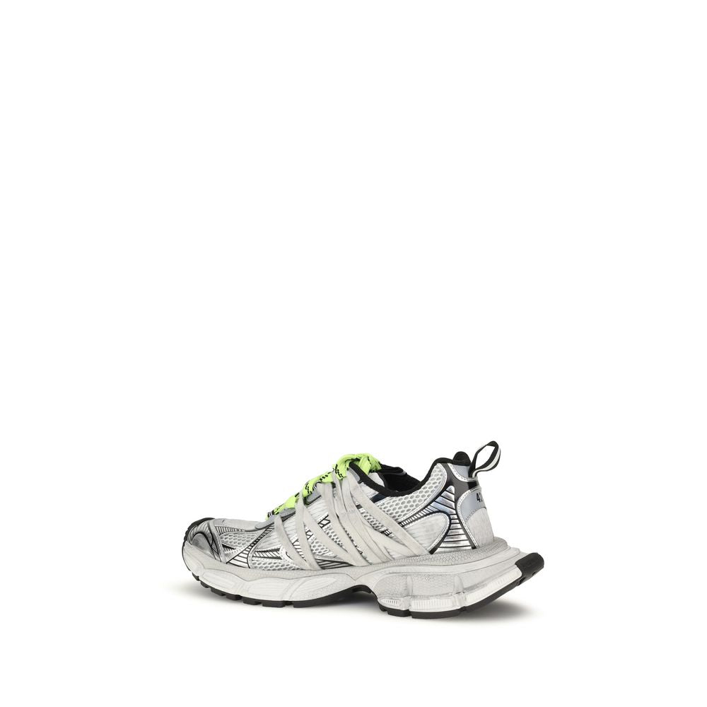 Chaussures de sport gris en polyester Balenciaga, baskets athlétiques modernes avec design épuré et semelle blanche.