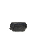 Sac à épaule Balenciaga en cuir d'agneau noir avec logo Ovis Aries, détail élégant et sophistiqué pour un look moderne.