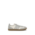 Sneakers athlétiques Balmain Bos Taurus en cuir de veau blanc pour homme, style moderne et confortable.