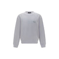 Sweat-shirt blanc en coton de Dolce & Gabbana, style décontracté, avec logo discret visible sur le devant.