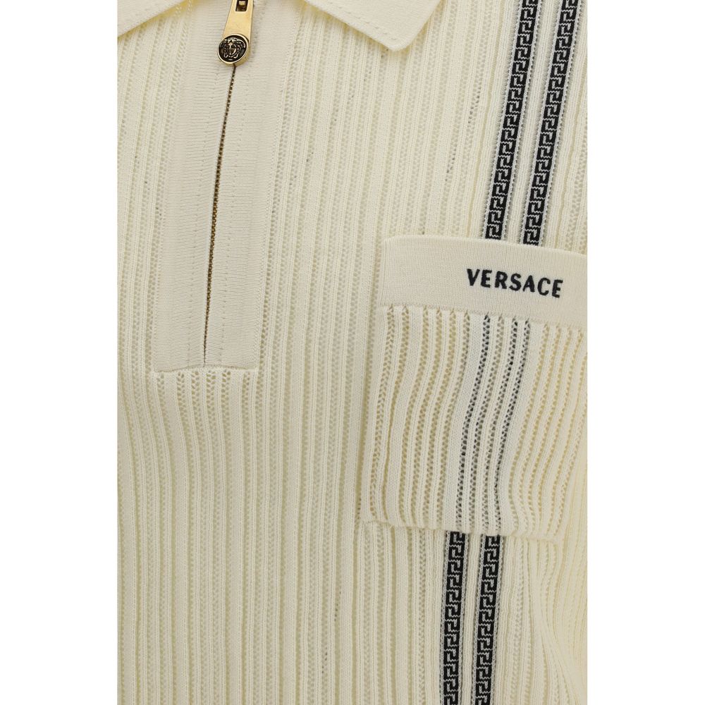 Versace Polo-Shirt aus beiger Baumwolle