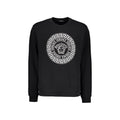 Sweat-shirt en coton noir de Versace, style décontracté avec logo de la marque visible, pour homme ou femme.