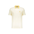 Chemise polo bicolore en coton de la marque Versace, avec logo distinctif, visible en image.