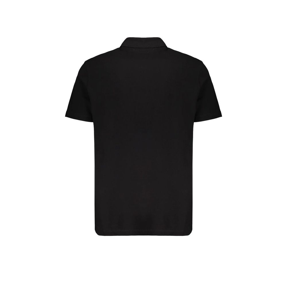T-shirt en coton noir de Versace, coupe classique, avec logo de la marque visible sur la poitrine, pour un style élégant.