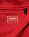 Pantalon de jogging en coton rouge Dolce & Gabbana avec logo DG, pour hommes, style décontracté et confortable.