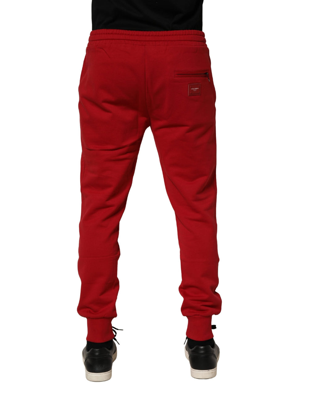 Pantalon de jogging en coton rouge Dolce & Gabbana avec logo DG, pantalon pour homme, style décontracté et confortable