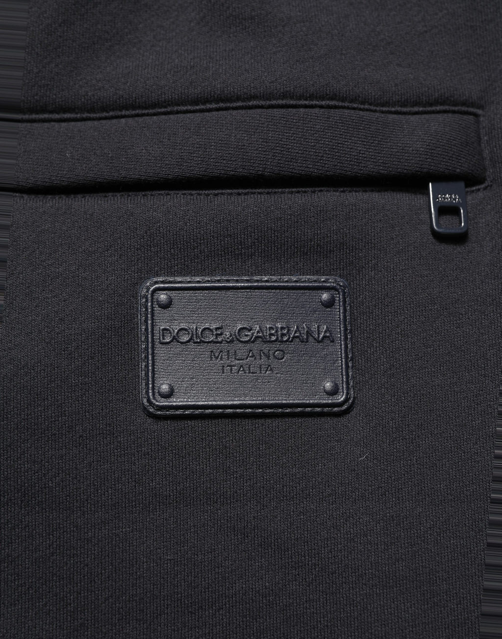 Pantalon de jogging noir Dolce & Gabbana pour homme en viscose avec cordon de serrage, style décontracté et confortable.