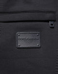 Pantalon de jogging noir Dolce & Gabbana pour homme en viscose avec cordon de serrage, style décontracté et confortable.