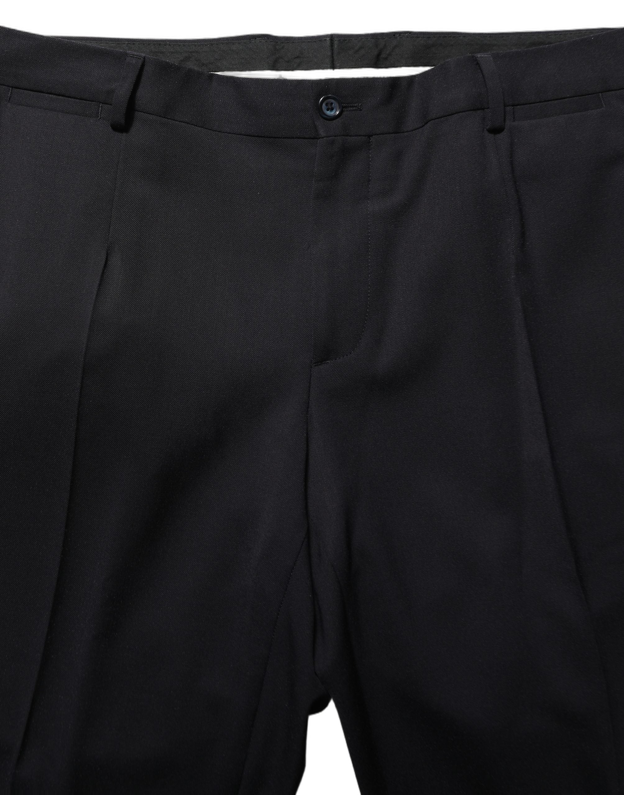 Costume homme noir en laine Dolce & Gabbana, costume deux pièces ajusté pour occasions formelles.