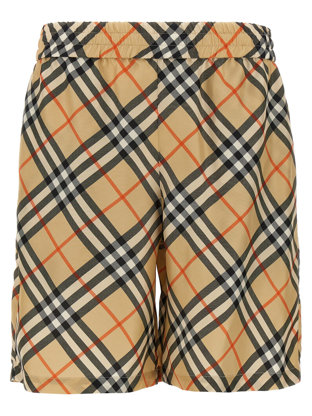Burberry Beige Satin Bermuda Shorts