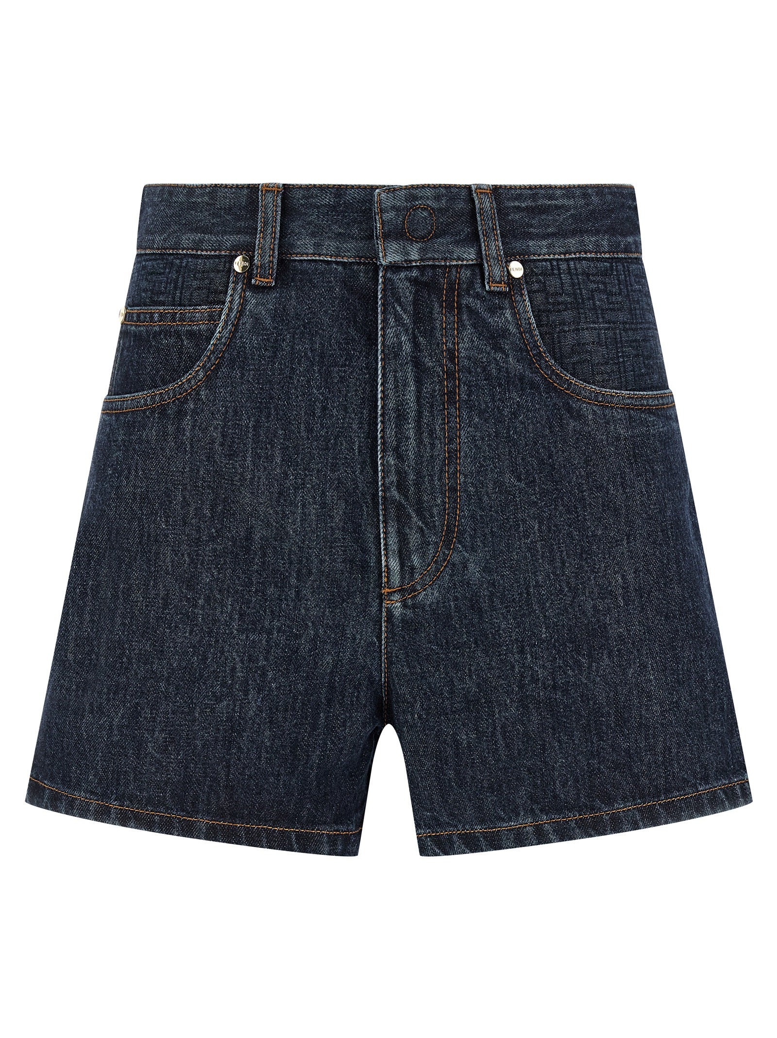 Fendi Bermuda-Shorts aus blauer Baumwolle