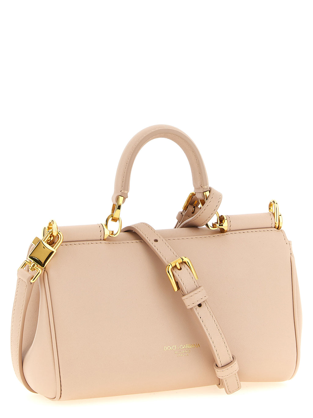 Sac à main en cuir de veau multicolore Dolce & Gabbana, avec détails élégants et finition raffinée visible sur l'image.