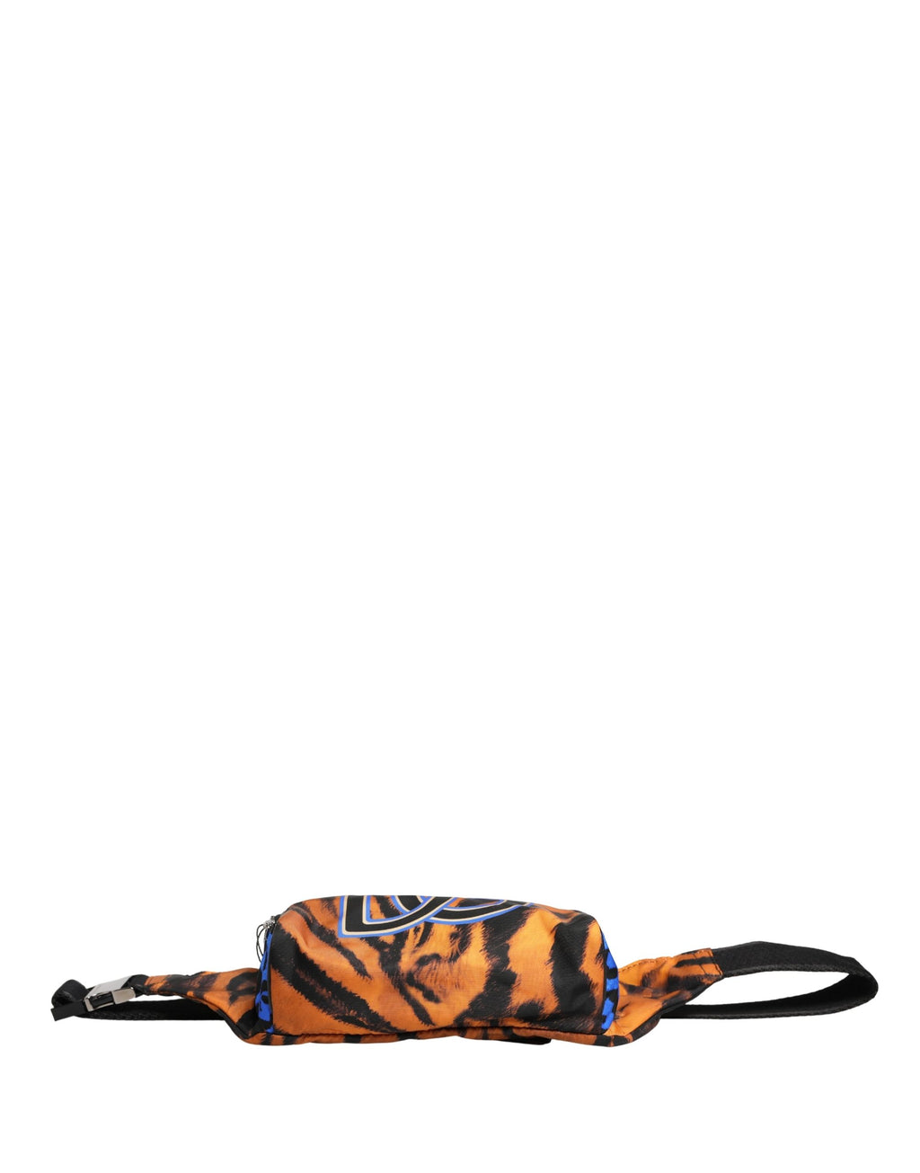 Sac banane Dolce & Gabbana en nylon marron avec motif tigre, sac à taille pour homme, style tendance et pratique.